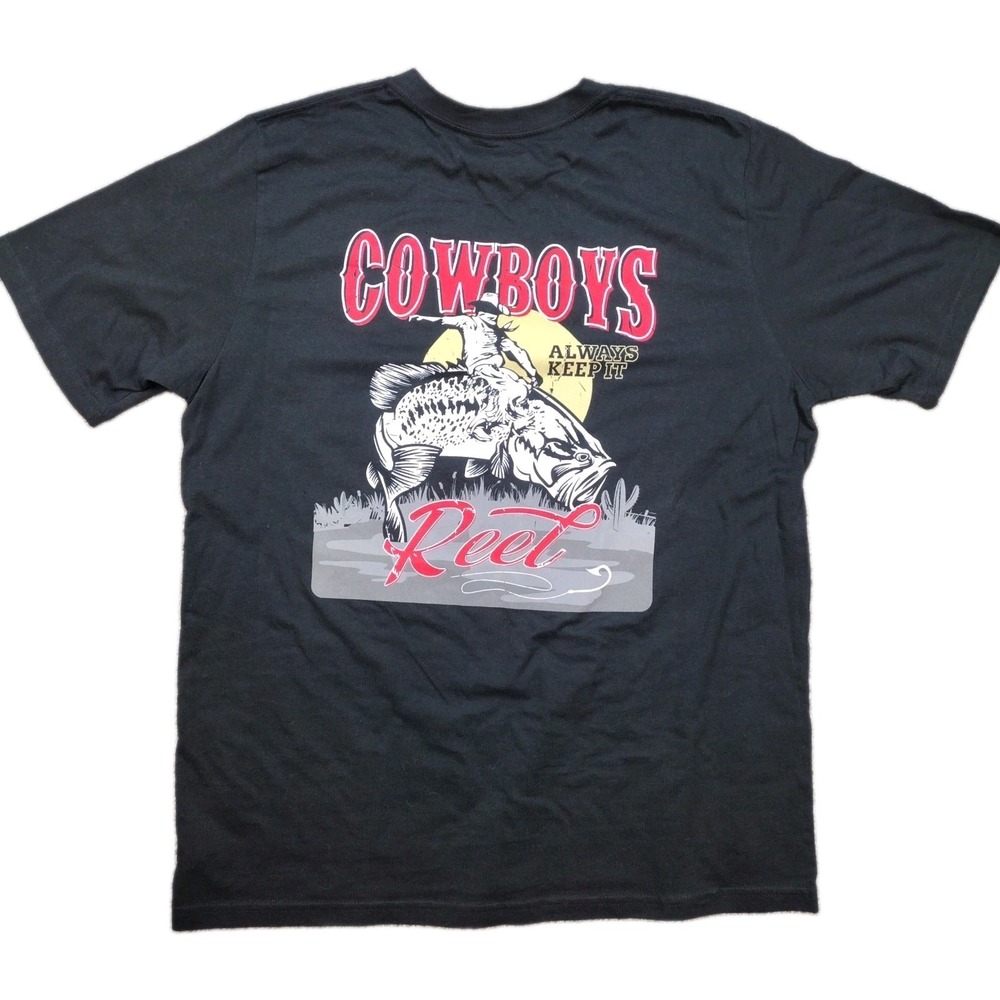 Bass Pro Shops Cowboys Keep It Reel Short-Sleeve T-Shirt for Men Size Large